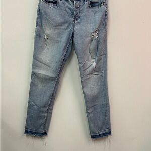 Level 99 Women’s Light Blue Distressed Ankle Jeans